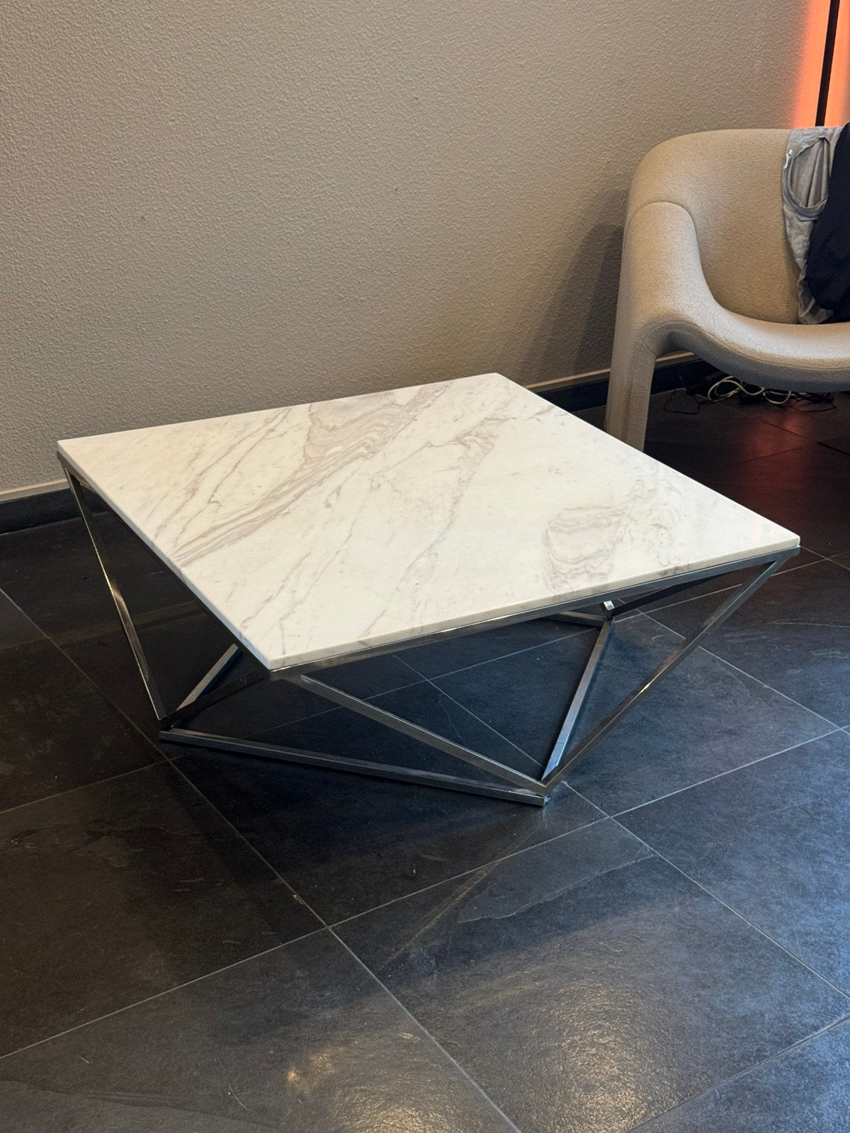 Marmer salontafel, Ophalen, 50 tot 100 cm, Zo goed als nieuw, X