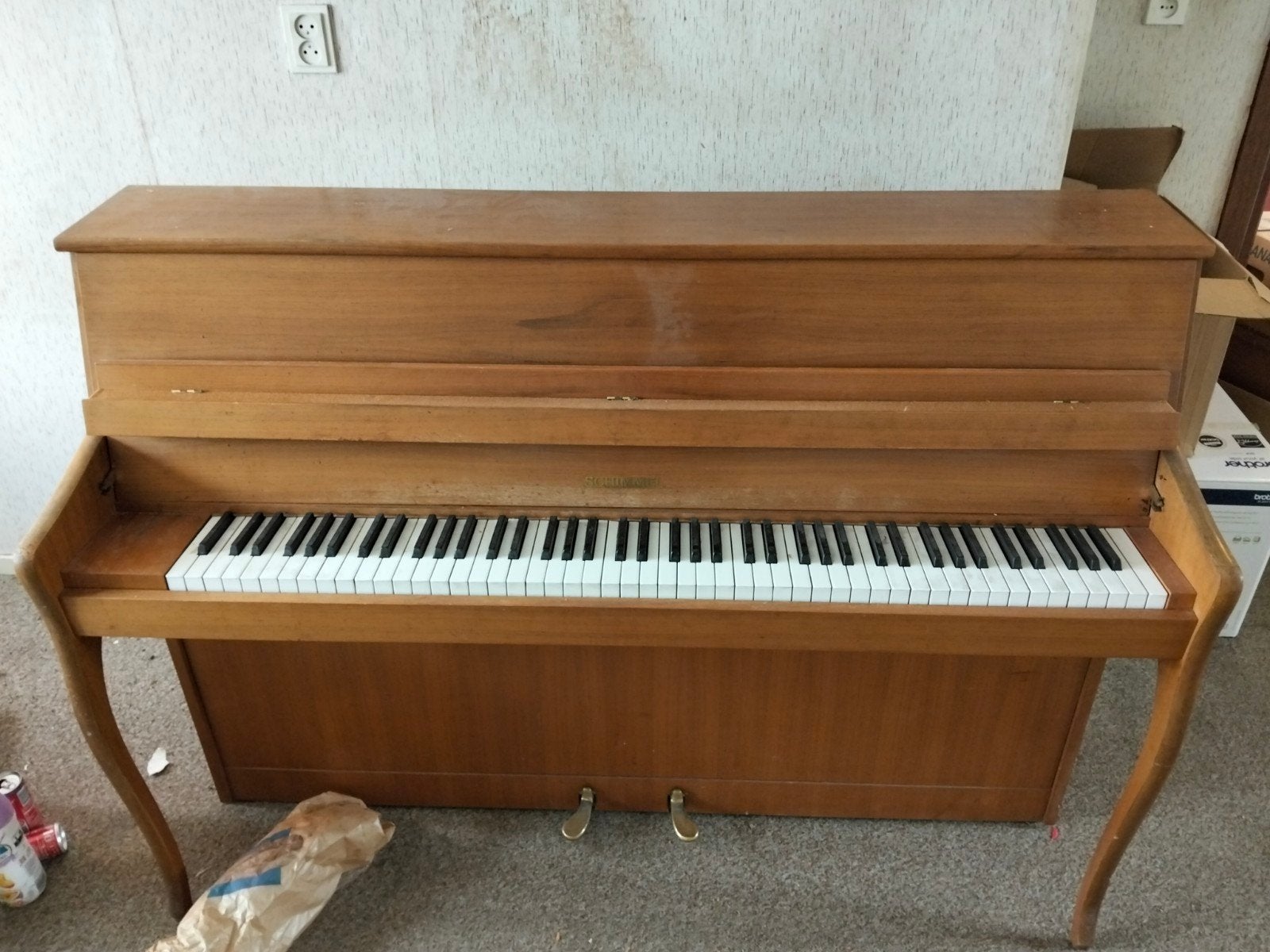 Gebruikte Schimmel Piano 108 - Klassiek en Compact, Ophalen of Verzenden, Gebruikt, Bruin, Piano