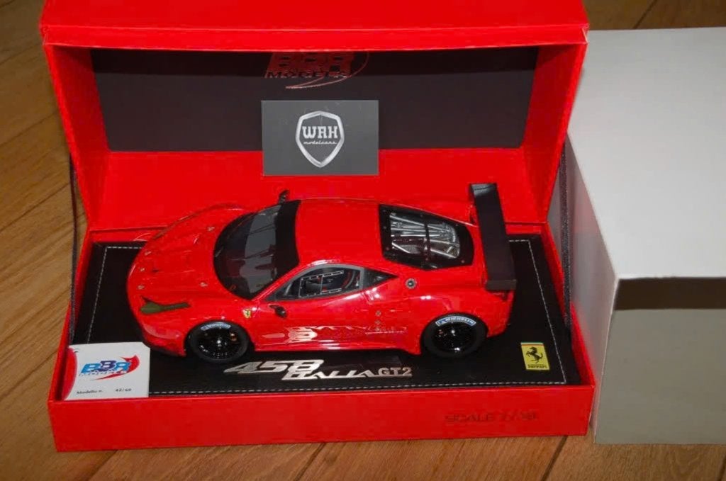 !! SALE !! 1:18 FERRARI 458 GT2 scuderia red BBR ltd60 WRH, Verzenden, Zo goed als nieuw, Auto, Overige merken