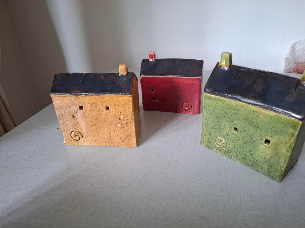 3 huisjes keramiek, Antiek en Kunst, Antiek | Keramiek en Aardewerk, Ophalen of Verzenden