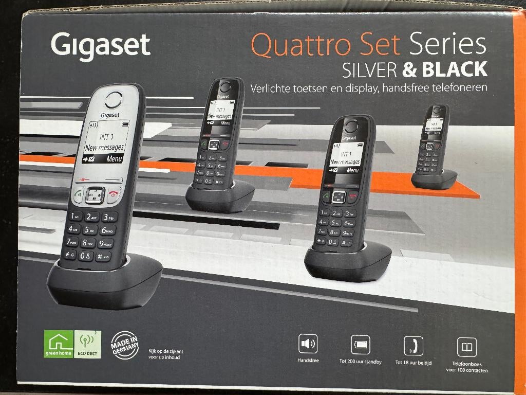 Gigaset dect telefoon quattro set, Ophalen of Verzenden, Gebruikt, 4 handsets of meer, Stralingsarm