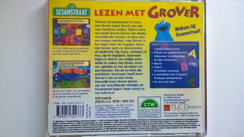 Sesamstraat - Lezen Met Grover, Educatief, 6 tot 9 jaar, Ophalen of Verzenden, Zo goed als nieuw