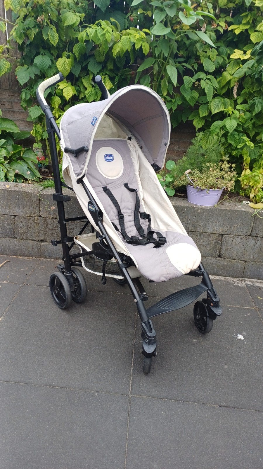 Chicco Lite Way buggy met voetenzak en zonnekap, Ophalen, Gebruikt, Overige merken, Verstelbare rugleuning