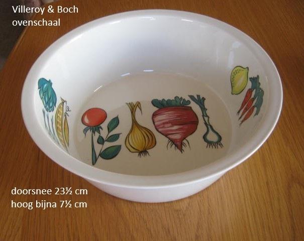 Villeroy & Boch primabella ovenschaal, schaal, groente decor, Ophalen of Verzenden