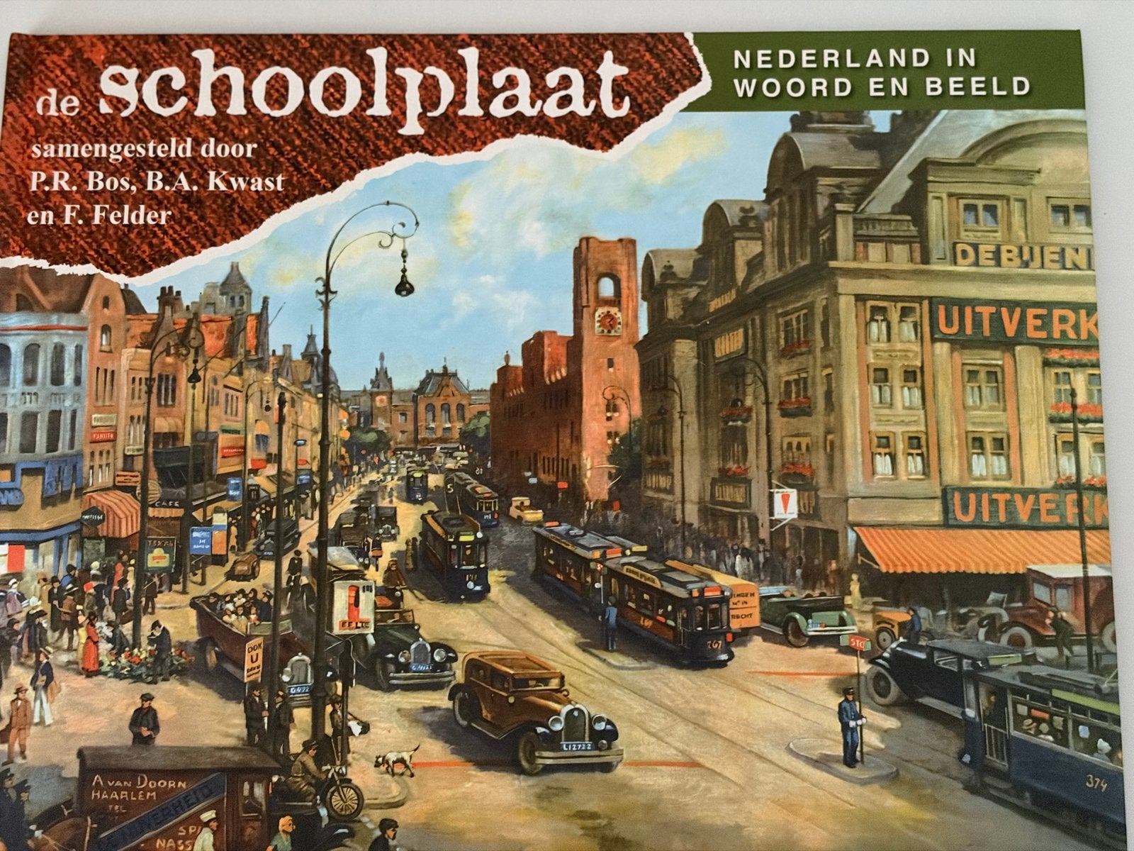 De Schoolplaat: Nederland in Woord en Beeld (P.R. Bos e.a.), Antiek en Kunst, Ophalen of Verzenden, Stad- en Dorpsgezichten