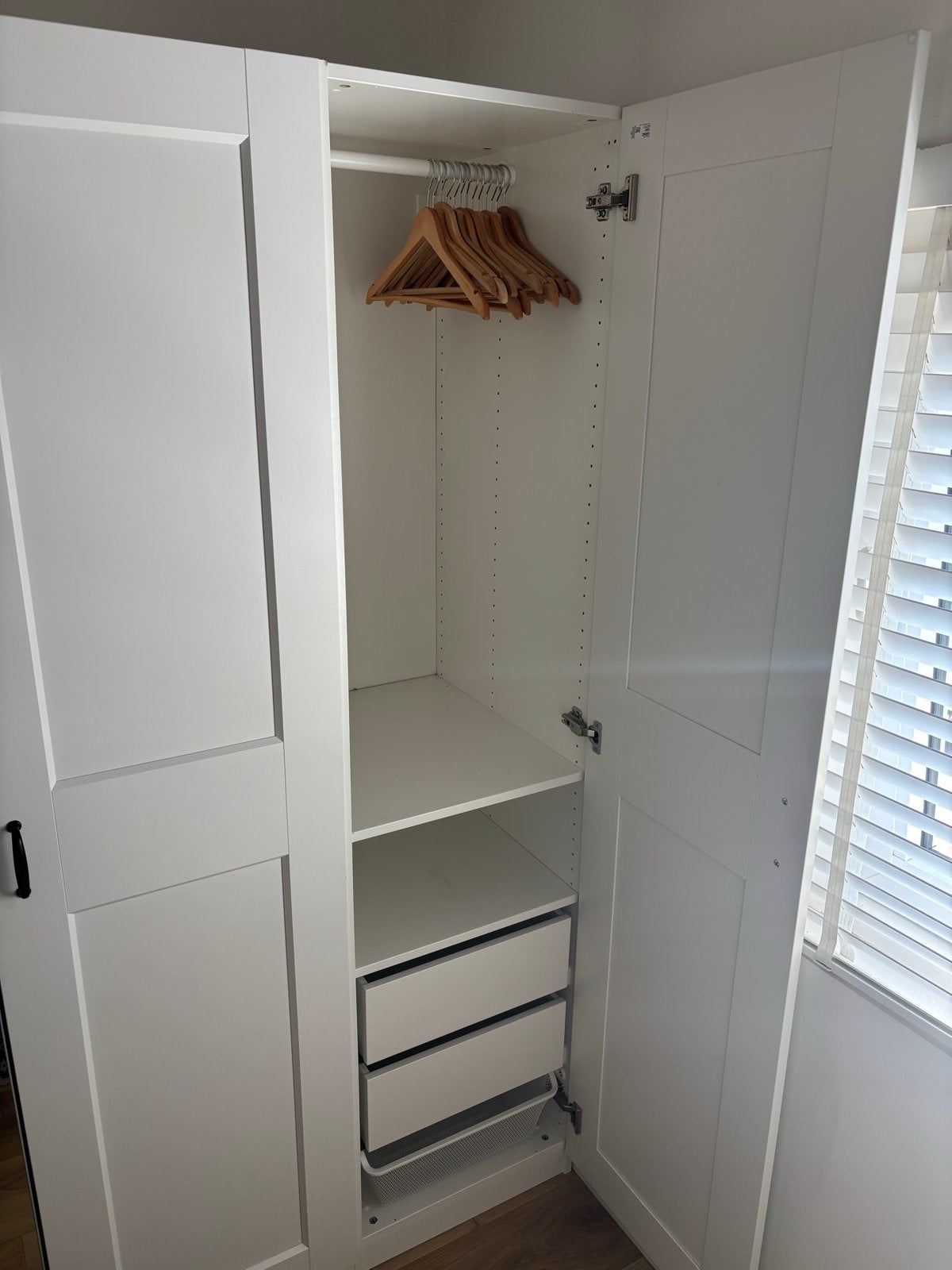 IKEA PAX kledingkast met spiegeldeur en lades, Ophalen, Overige materialen, Gebruikt, 100 tot 150 cm
