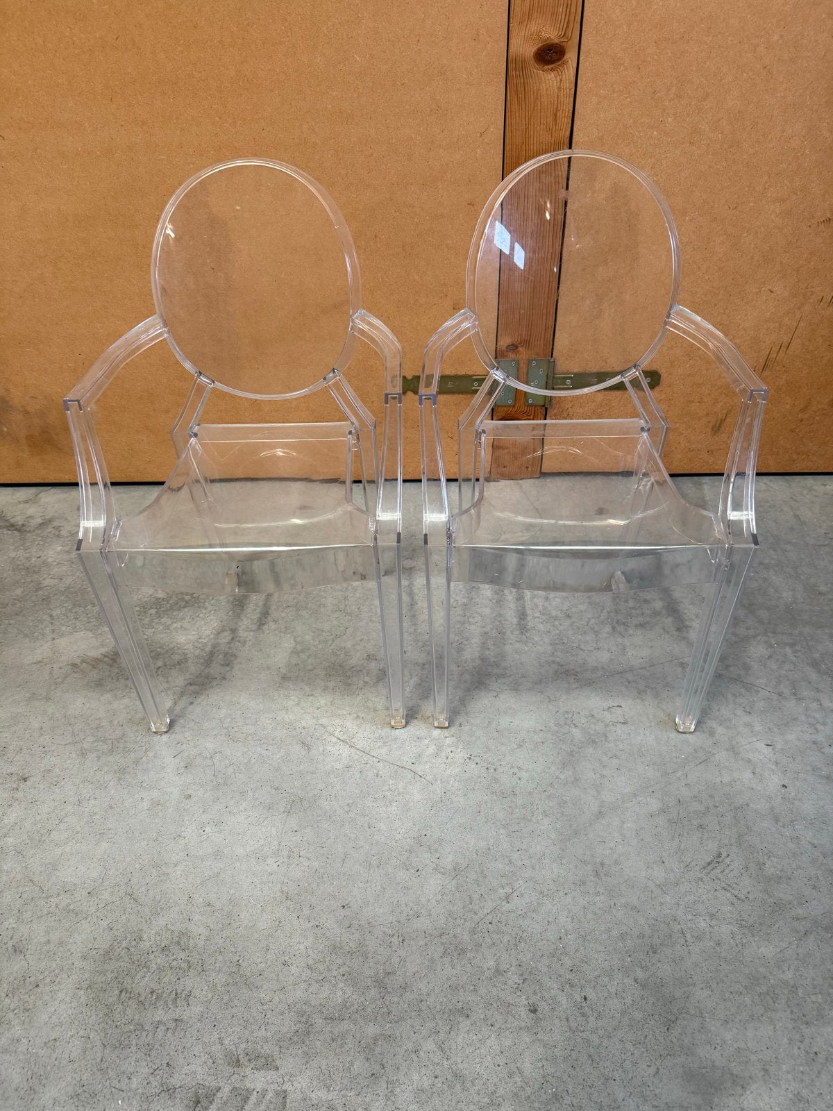 Set van 2 Kartell Lou Lou Ghost stoelen - Transparant, Ophalen, Kunststof, Gebruikt, Twee
