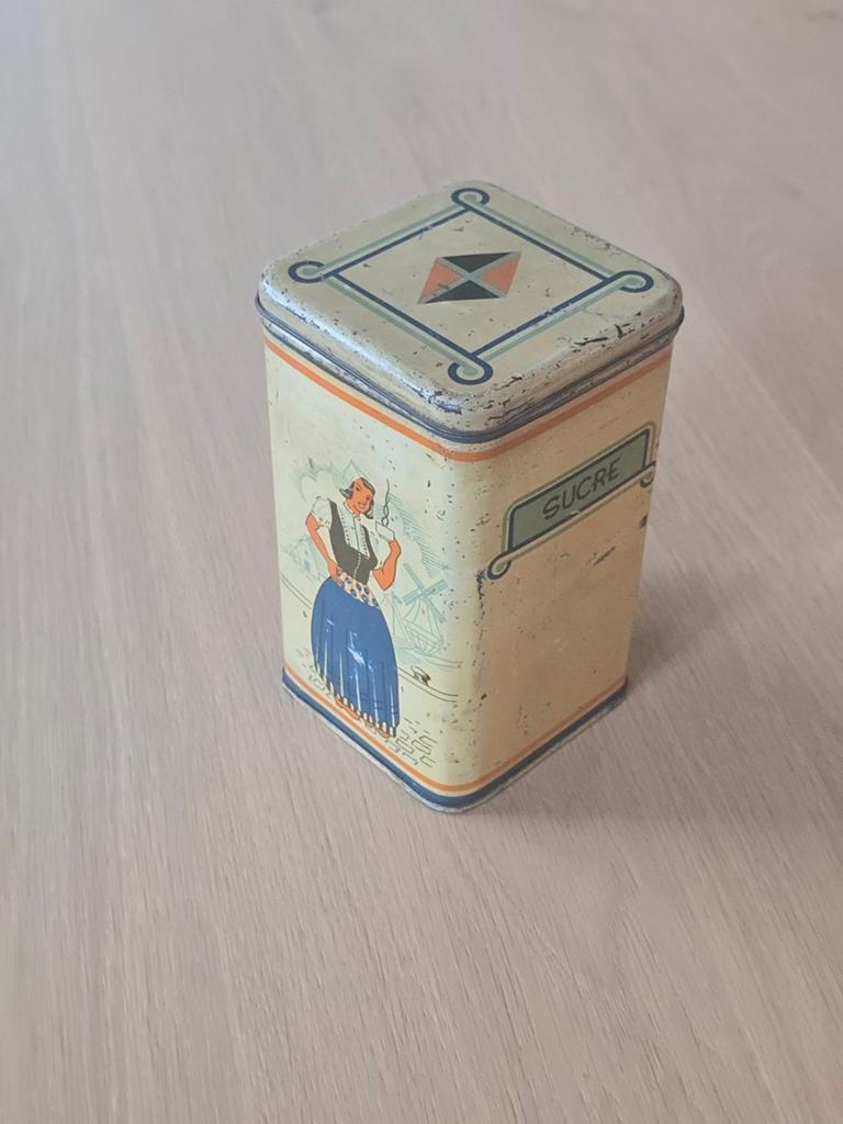 vintage 'Koffie Hollandia' blik van G. Lippens uit Gent €15, Ophalen of Verzenden, Gebruikt, Overige