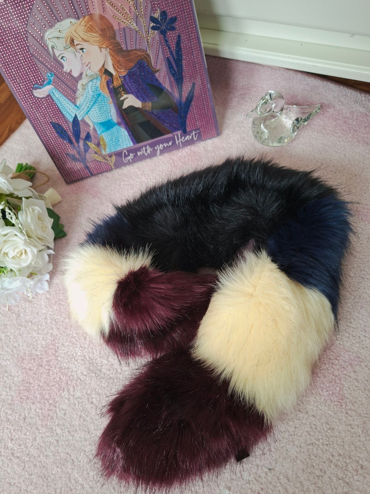 Faux fur Scarf, Ophalen of Verzenden, Zo goed als nieuw, Zwart, Overige typen