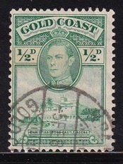 3784 - Goudkust Michel 105C gestempeld , Koning George VI, Verzenden, Overige landen, Gestempeld