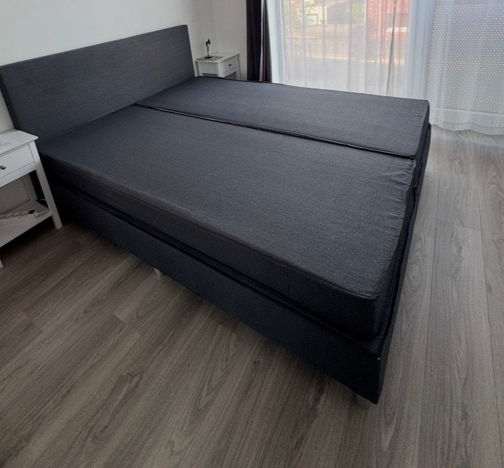 Nette boxspring 160x200 cm van Leen Bakker zeer goede staat, Ophalen, Gebruikt, Tweepersoons, 200 cm