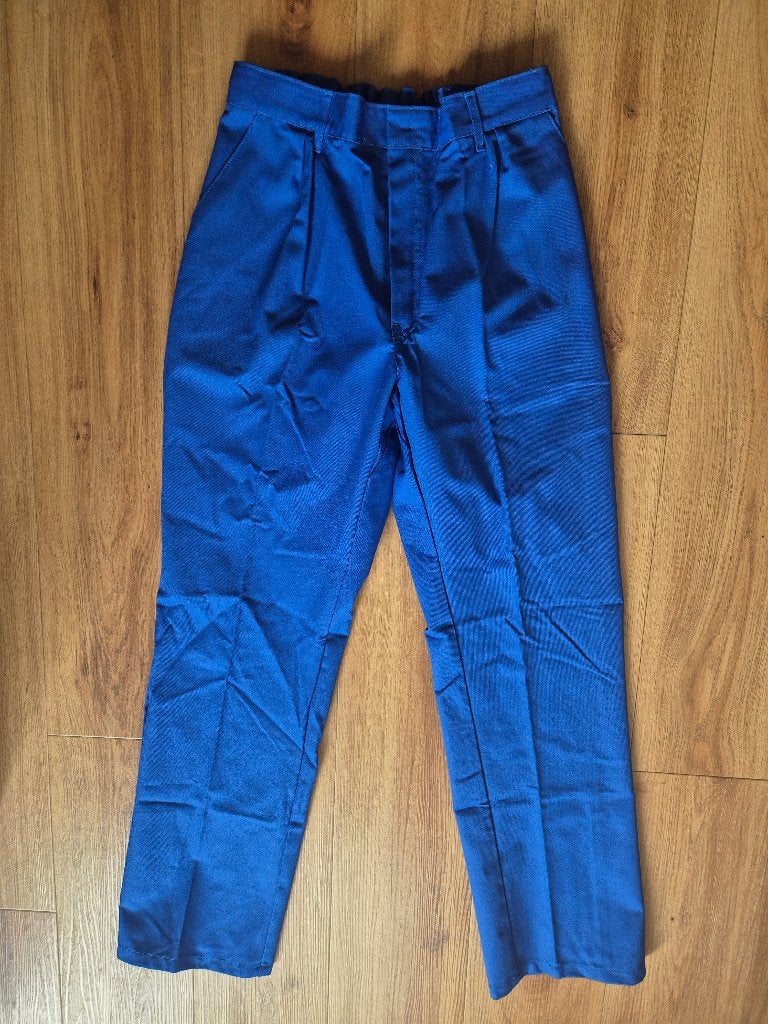4 blauwe klm werkbroeken maat 56, Ophalen of Verzenden, Nieuw, Maat 56/58 (XL), Blauw