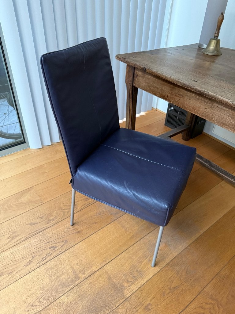 Gratis 2 Eetkamerstoelen van Montis, Ophalen, Gebruikt, Twee, Blauw