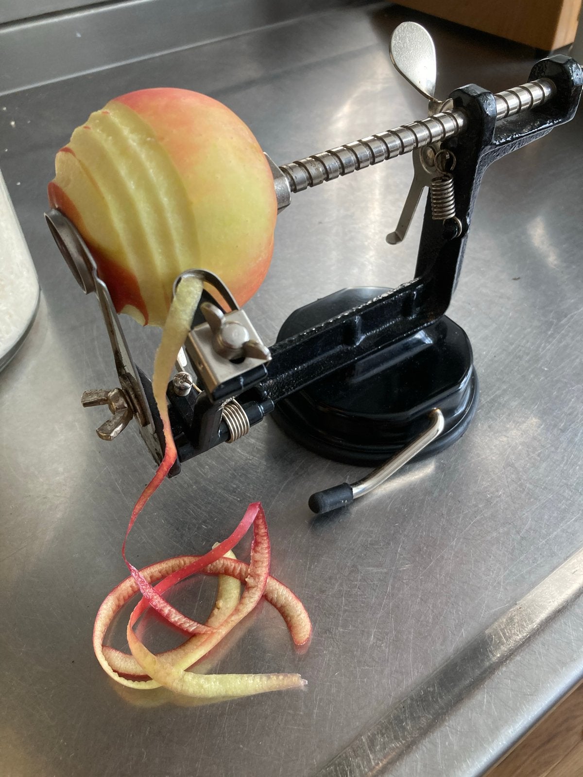 Appel schilapparaat Schillen, Klokhuis verwijderen, plakjes, Ophalen of Verzenden, Zwart, Metaal, Overige merken