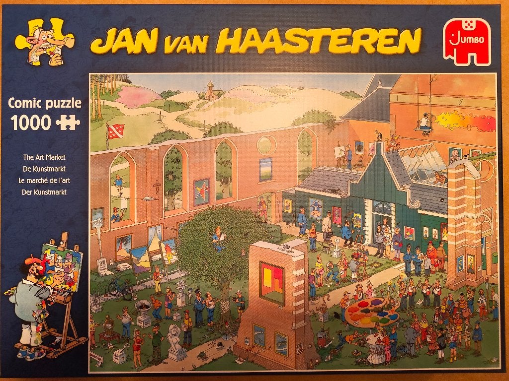 Van Haasteren 1000 stukjes de Kunstmarkt, Ophalen of Verzenden, 500 t/m 1500 stukjes, Zo goed als nieuw, Legpuzzel