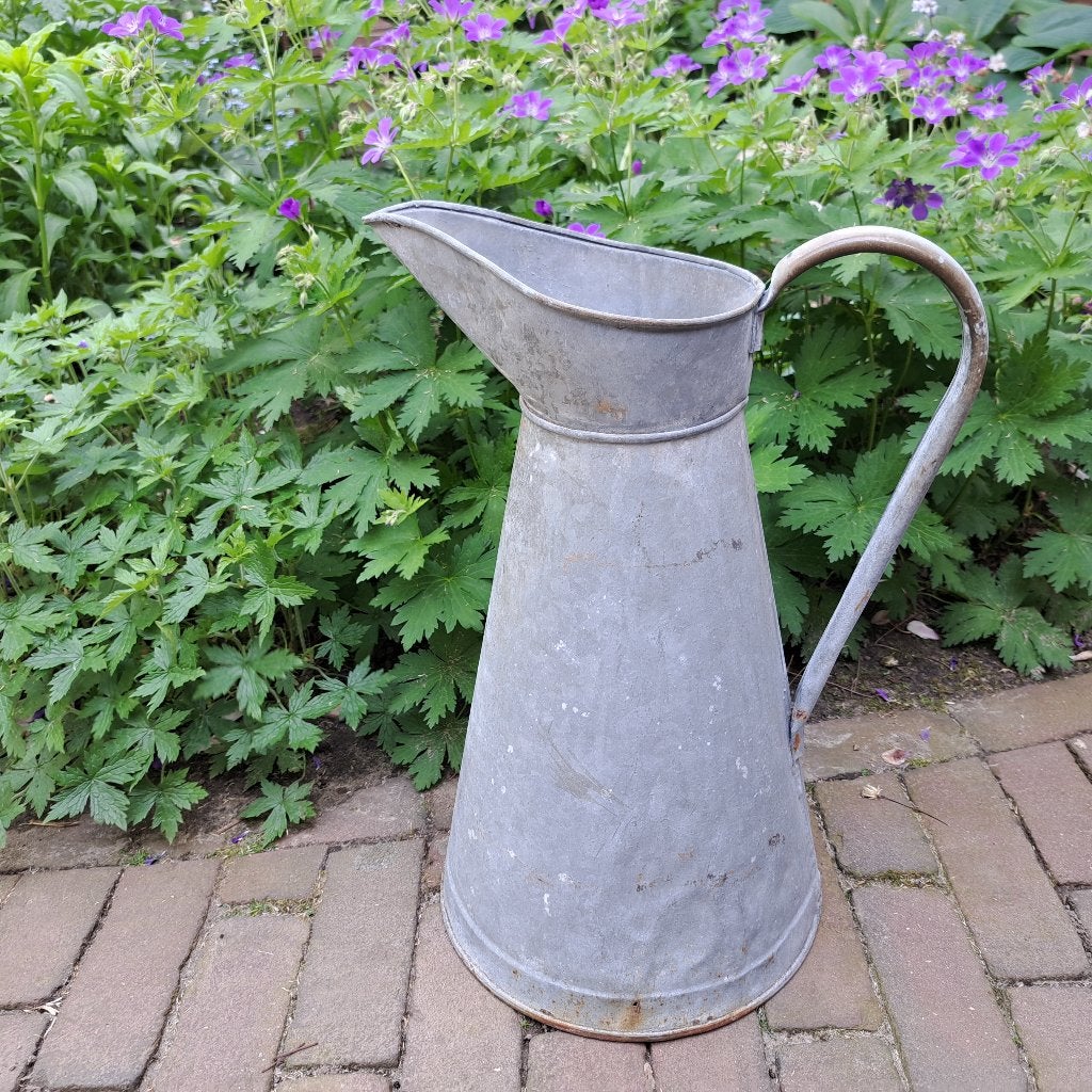 Brocante oude zinken kan waterkan hoogte 41cm *Etage3*, Gebruikt, ., Ophalen of Verzenden, .