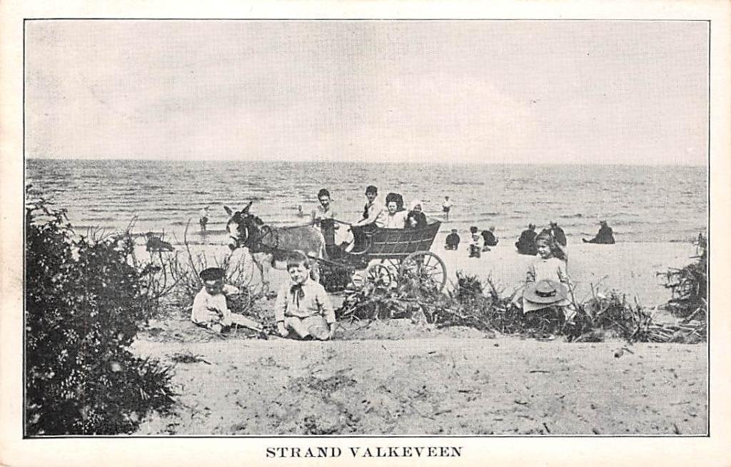 Naarden Strand Valkeveen Kinderen en ezelkar Zuiderzee Kind, Verzenden, Voor 1920, Gelopen, Noord-Holland