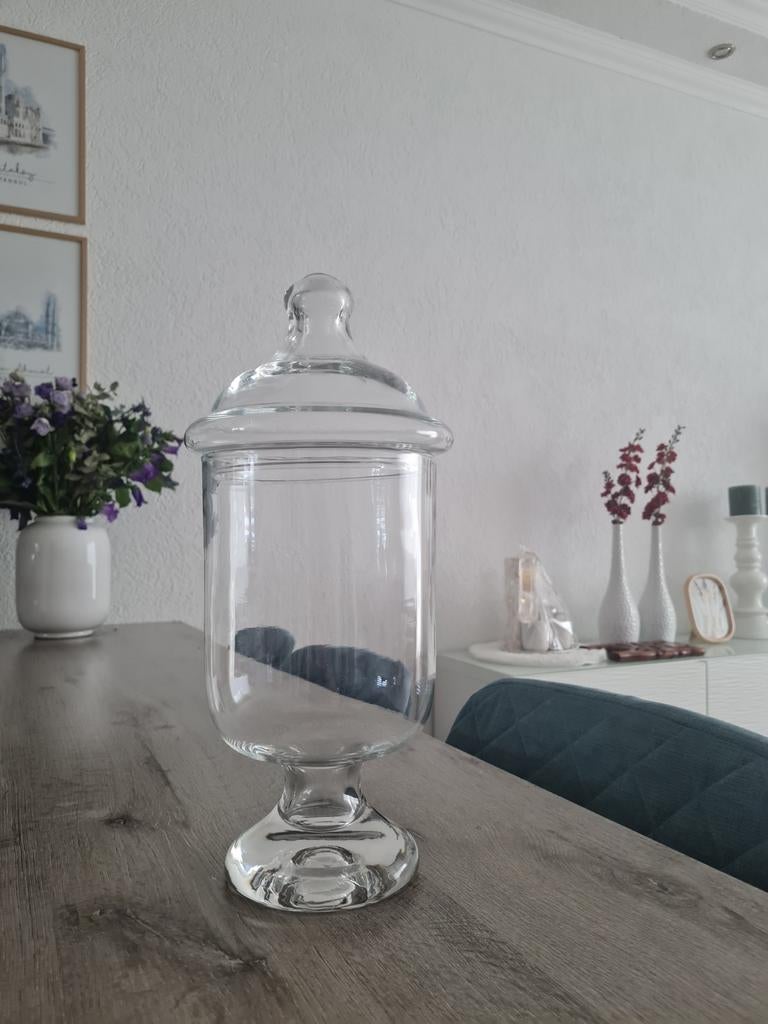 Glazen voorraadpot met deksel, Ophalen, Overige kleuren, 50 tot 75 cm, Glas