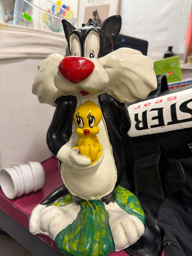 Sylvester en Tweety beeld - Looney Tunes, Verzamelen, Poppetjes en Figuurtjes, Gebruikt, Ophalen of Verzenden