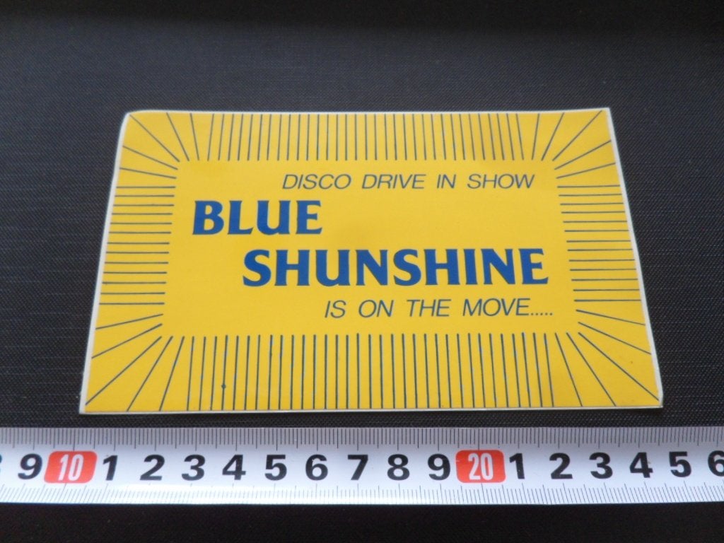 sticker disco drive in show BLUE SHUNSHINE is on the move, Ophalen, Zo goed als nieuw