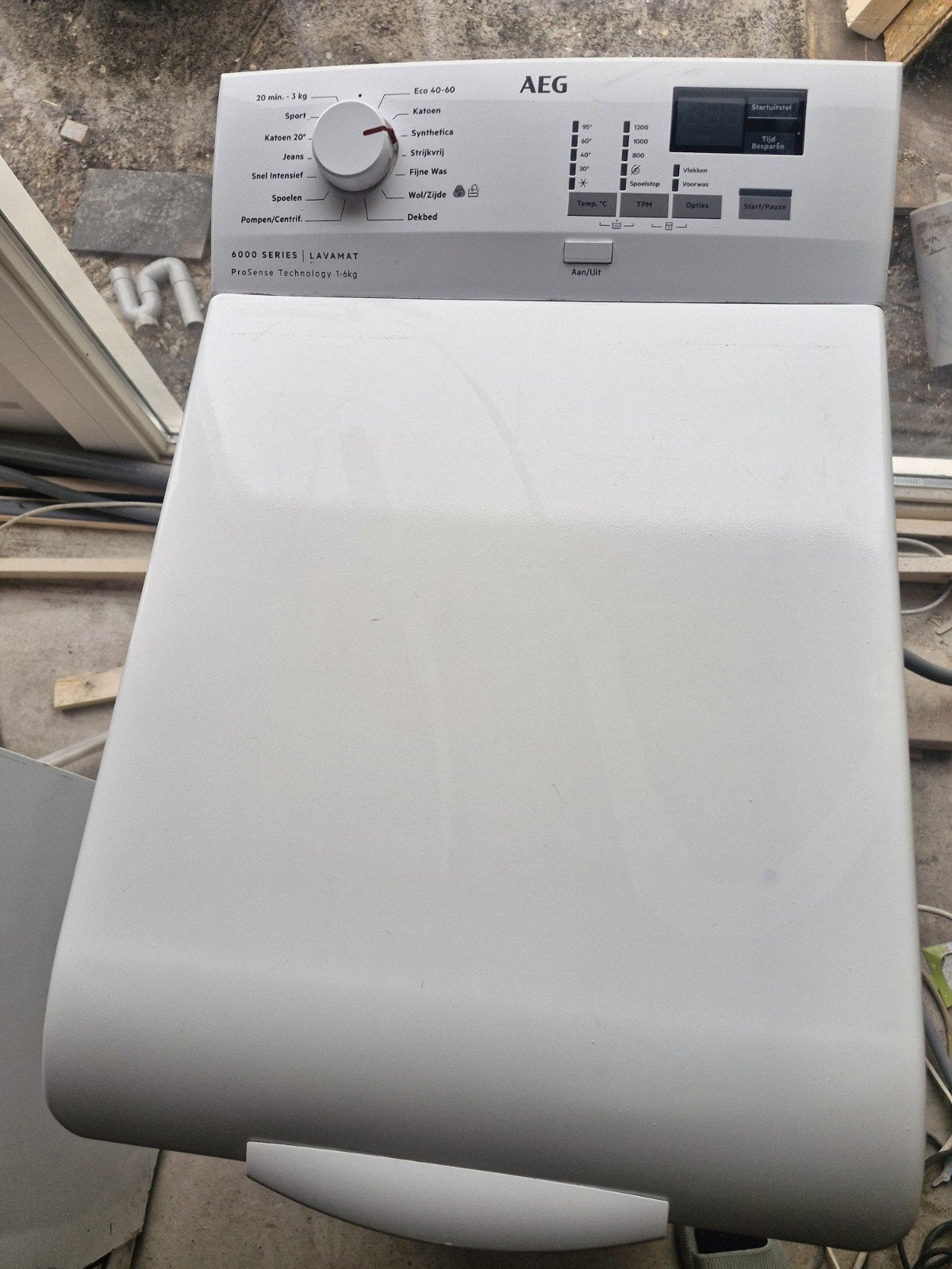 Wasmachine AEG, Witgoed en Apparatuur, Ophalen, Zo goed als nieuw, 1200 tot 1600 toeren, 85 tot 90 cm