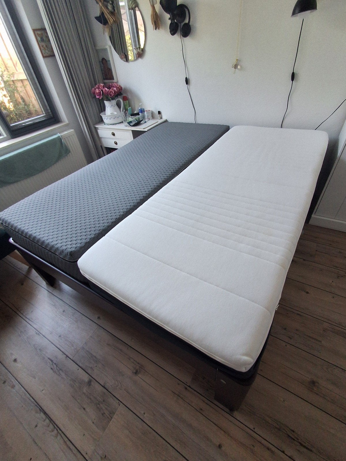 Auping Auronde 2 persoonsbed 160x200, Huis en Inrichting, Ophalen, Tweepersoons, Auping auronde, hoge poten, 200 cm