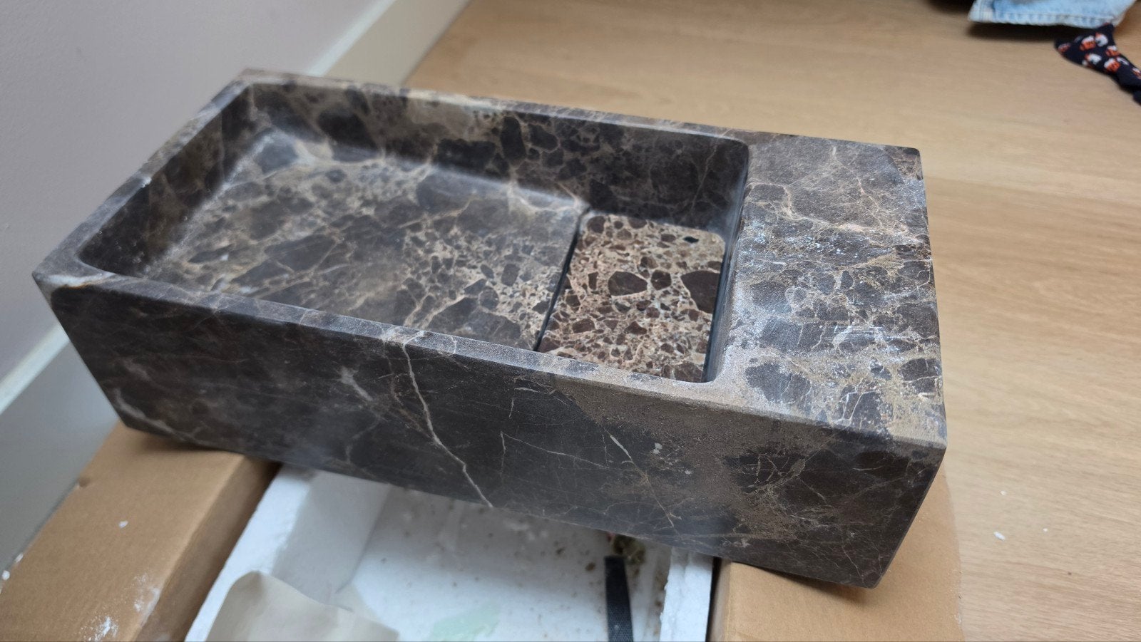 Waskom wasbak fontijntje Balmani 36x18x10 Dark Emperado, Ophalen of Verzenden, Nieuw