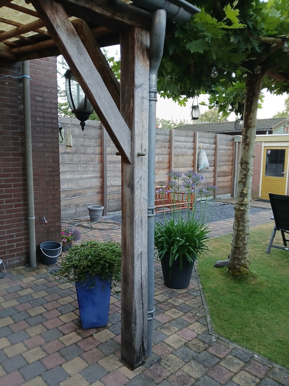 Afdak 3x3 meter - Houten constructie met golfplaten, Tuin en Terras, Overkappingen, Ophalen, Gebruikt, Overige typen