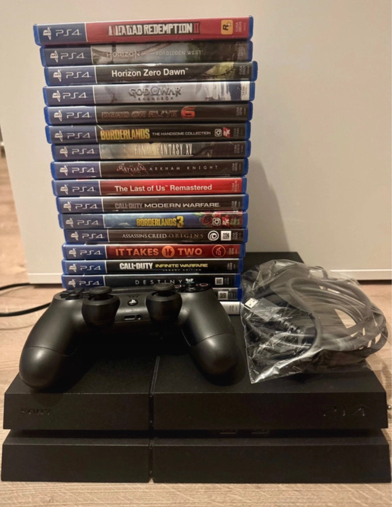 Playstation 4 met 17 spellen, Ophalen of Verzenden, Met 1 controller, Original, Gebruikt