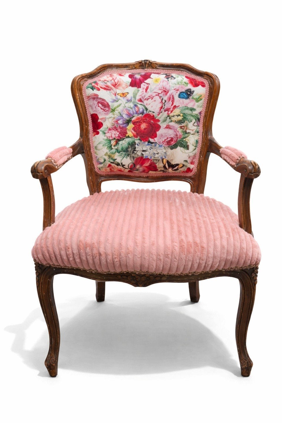 Recent gestoffeerde Biedermeier stoel, Antiek en Kunst, Ophalen