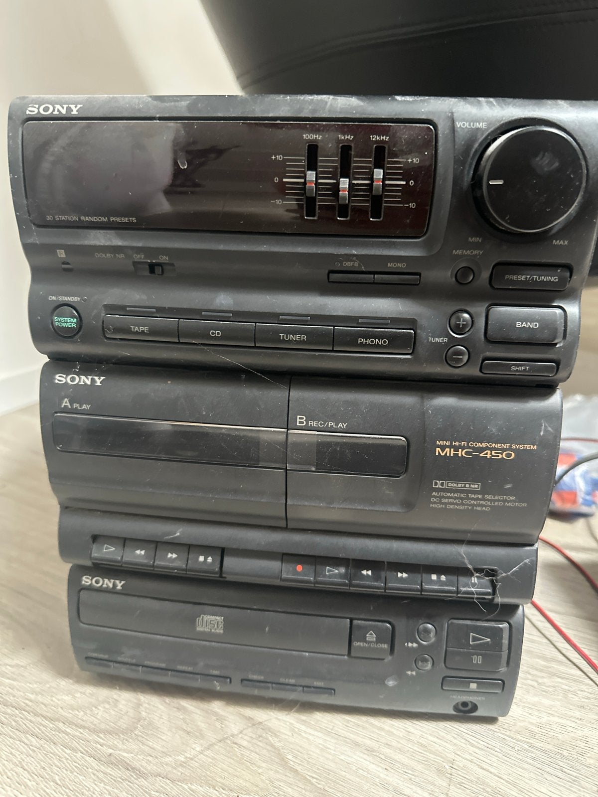 Sony Radio met Speakers - Mini Hi-Fi Component System, Ophalen, Gebruikt, Tuner of Radio, Losse componenten