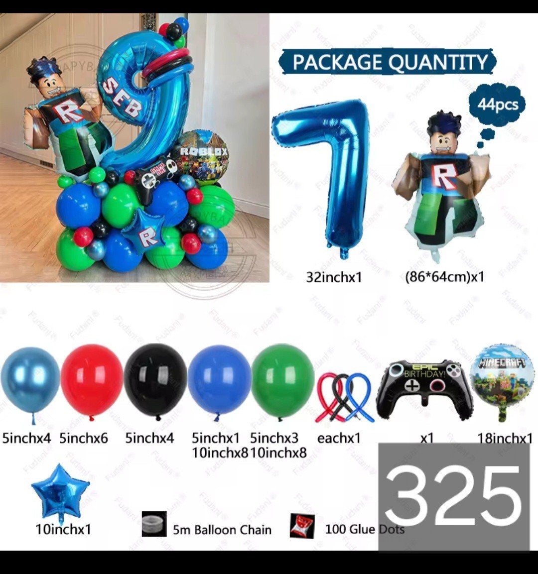Roblox Verjaardagsfeest Decoratie Ballonnen Set - Nieuw, Hobby en Vrije tijd, Feestartikelen, Ophalen, Nieuw, Versiering, Verjaardag