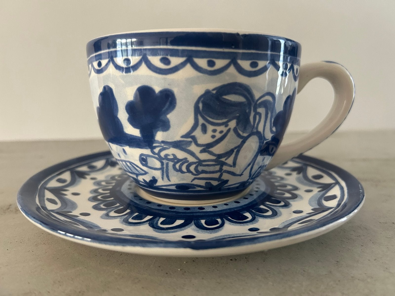Blond Amsterdam Delfts Delft Delfts blauw kop en schotel kop, Huis en Inrichting, Keuken | Servies, Ophalen of Verzenden, Zo goed als nieuw