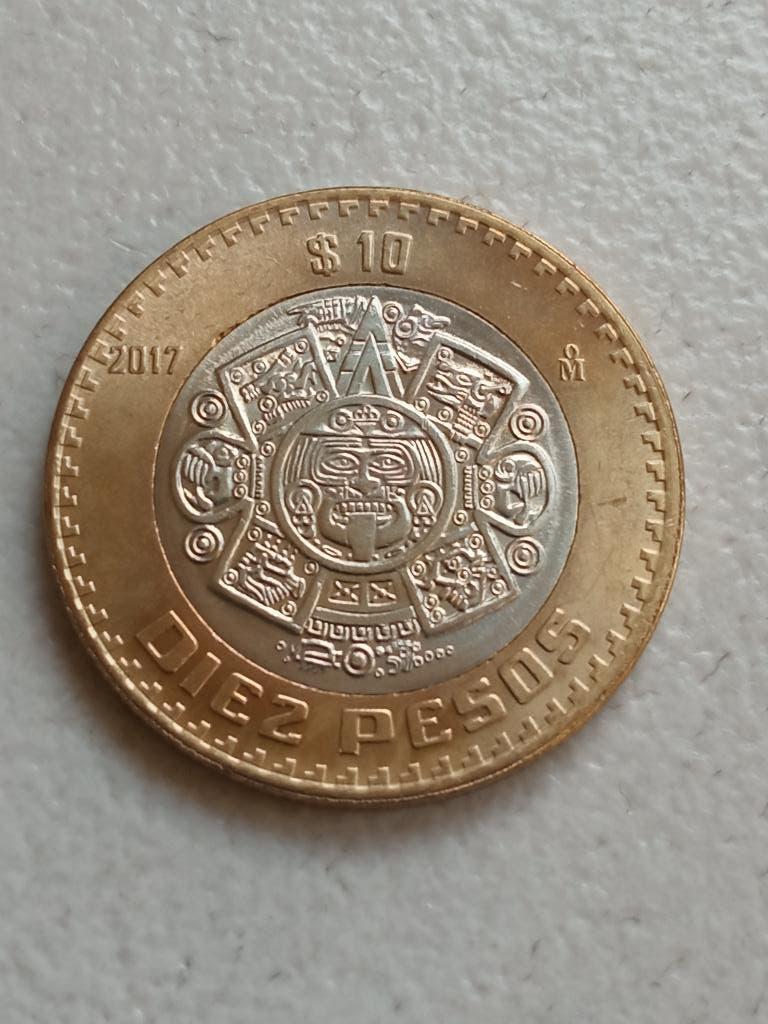 Mexico 10 pesos 2017., Ophalen of Verzenden, Midden-Amerika, Losse munt