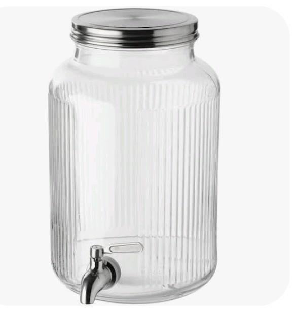 Glazen Drankendispenser Waterkan met tapkraan, Ophalen