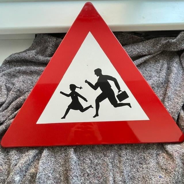 Oud verkeersbord "Kinderen" (RVV 1966, uit verzameling), Ophalen, Gebruikt