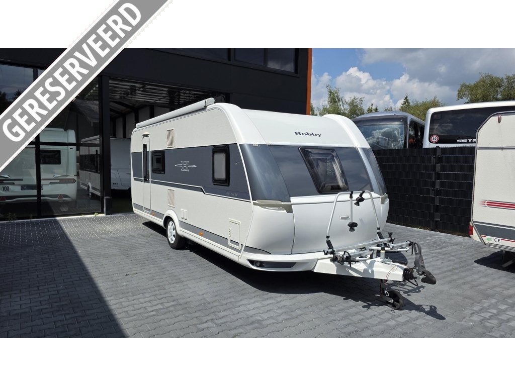 Hobby De Luxe 560 KMFE Mover,luifel,Airco,Schote, Rondzit, Bedrijf, 5 tot 6 meter, Schokbreker