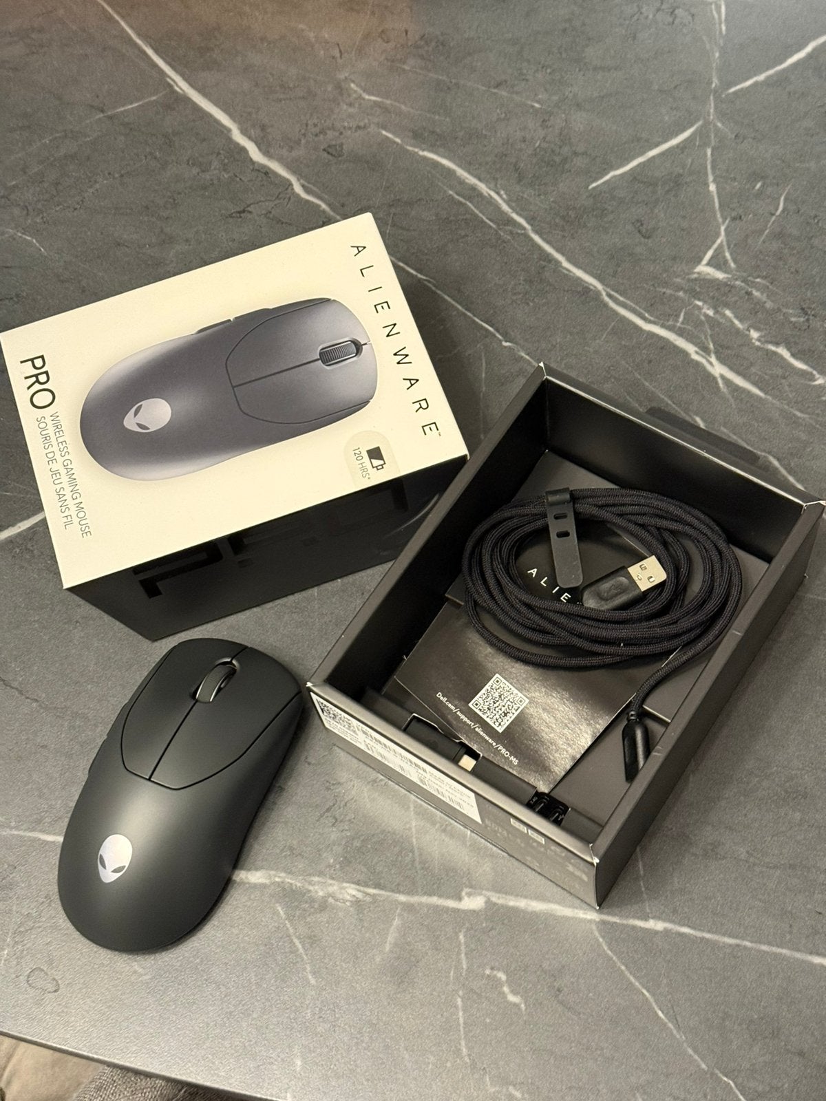 Alienware Pro Wireless Gaming Mouse, Computers en Software, Muizen, Nieuw, Muis, Rechtshandig, Draadloos, Gaming muis, Ophalen