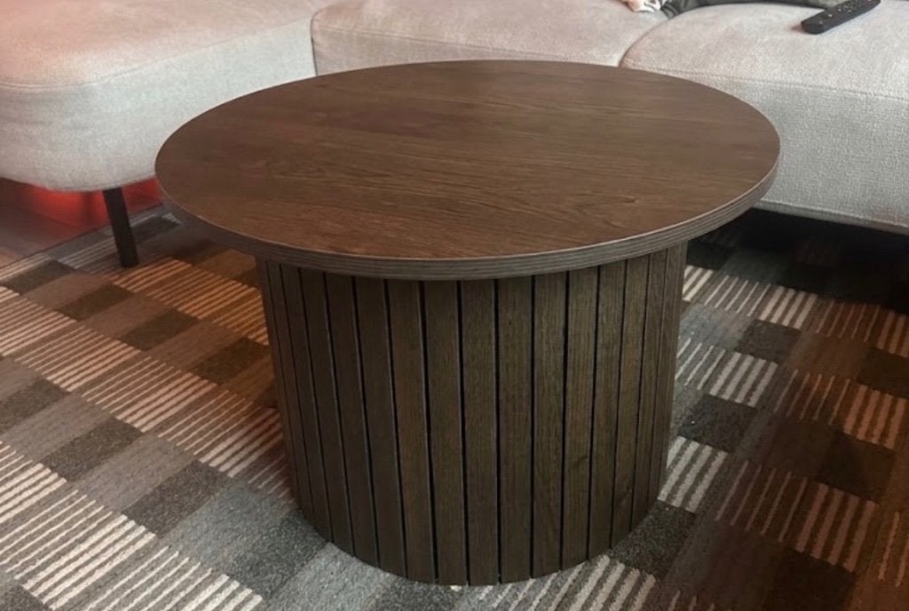 salontafel Spodsbjerg (Ø67 cm) - Donker eiken, Huis en Inrichting, Ophalen, Overige materialen, 50 tot 100 cm, Rond
