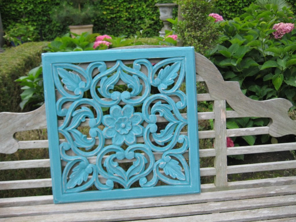 Houten Wandpaneel/Raam paneel - 60x60 cm, Huis en Inrichting, Ophalen, Gebruikt, Hout, 60 cm