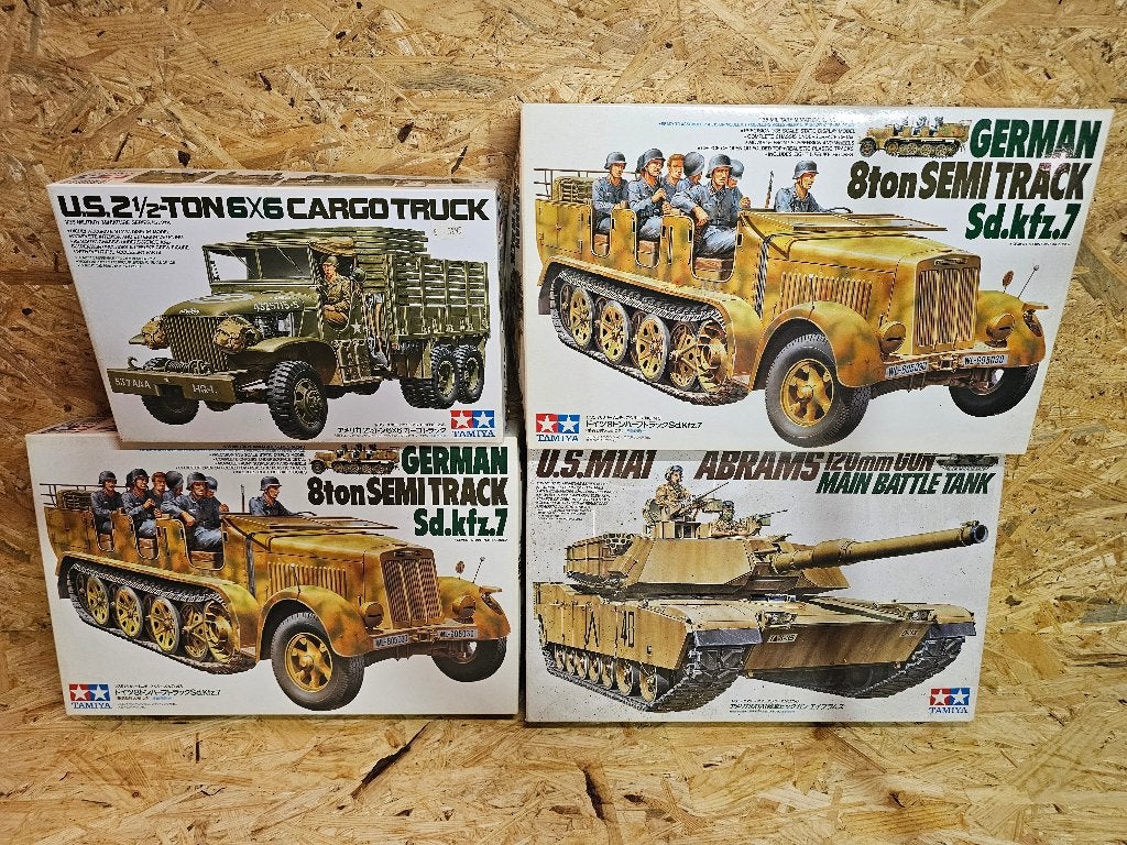 4x Tamiya modelbouwvoertuig (K011), Gebruikt, Verzenden, Groter dan 1:32, Truck
