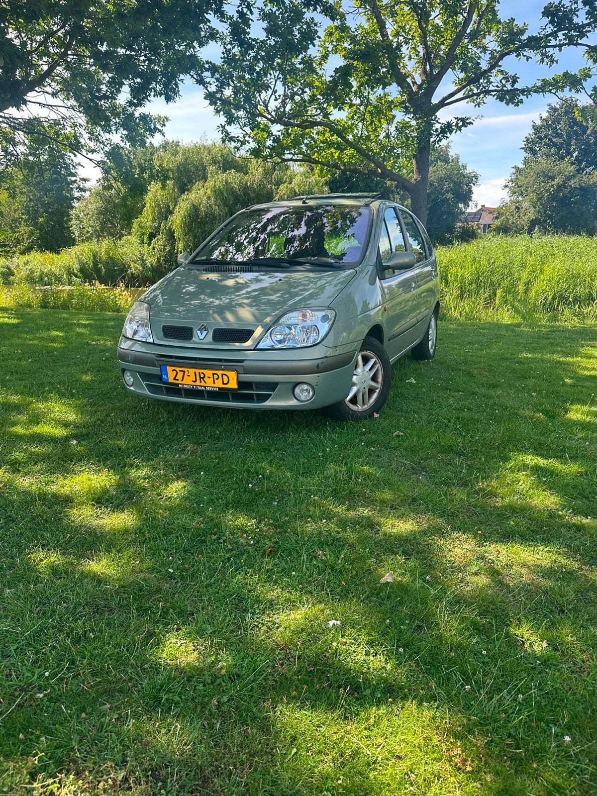 Renault Scénic 1.6 16V 2002 Groen, Stof, 1225 kg, 4 cilinders, Origineel Nederlands