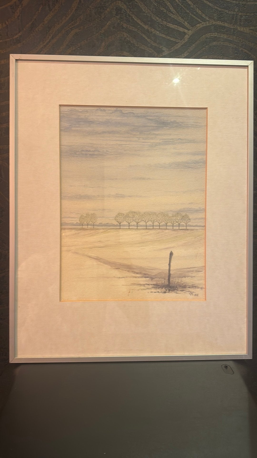 Mulder-Hak ‘88 Origineel polderlandschap met bomenrij, Ophalen of Verzenden