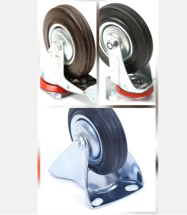 600x Nieuwe Bokwiel zwenkwiel en zwenkwiel met rem 125 mm., Doe-het-zelf en Verbouw, Zwenkwielen, Ophalen of Verzenden, Nieuw