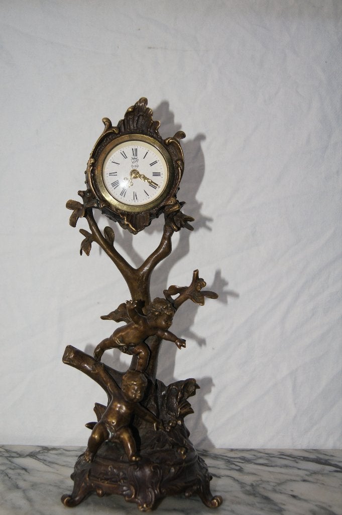Tafelklok ( Brons, Antiek en Kunst, Ophalen of Verzenden