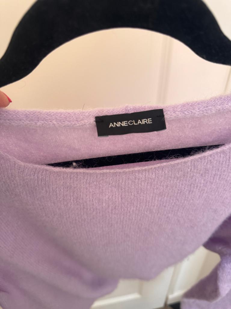 ANNECLAIRE - Pauw Lila Mohair Trui - mt  M, Kleding | Dames, Truien en Vesten, Ophalen of Verzenden, Zo goed als nieuw, Maat 38/40 (M)