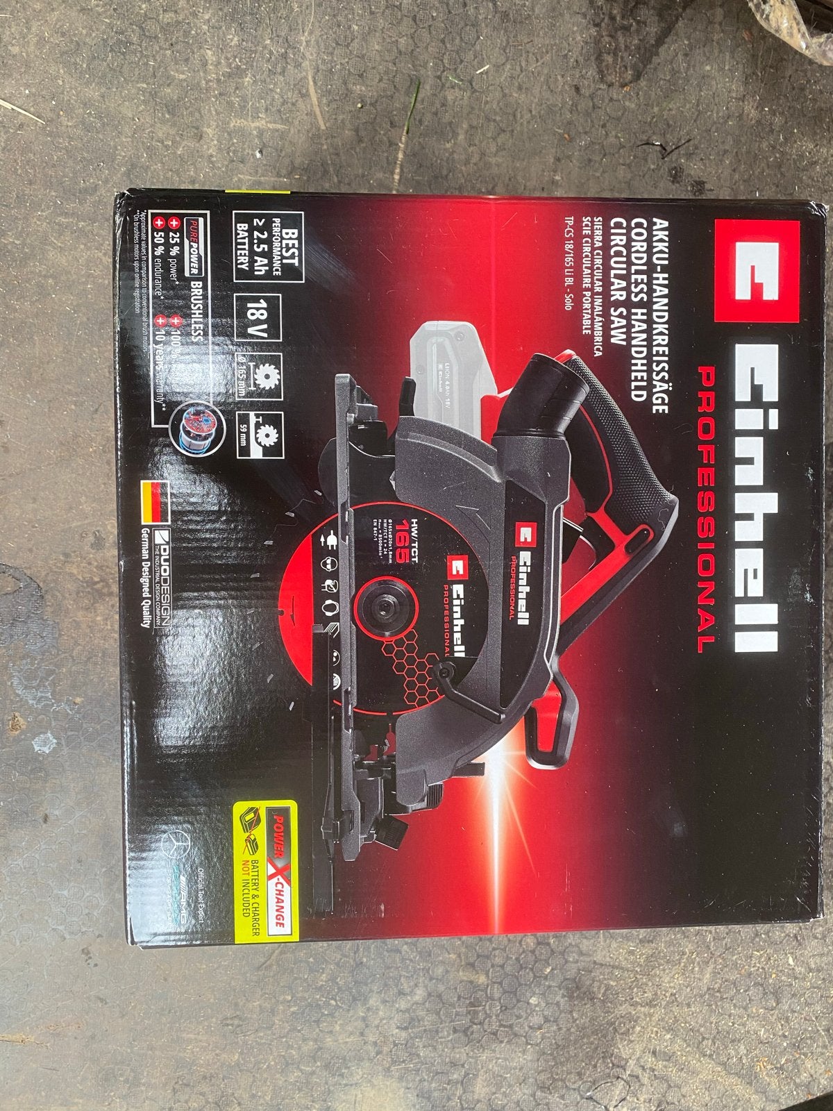 Einhell Professional Accu Cirkelzaag TP-CS 18/165, Ophalen, Cirkelzaag, Nieuw, 30 tot 70 mm