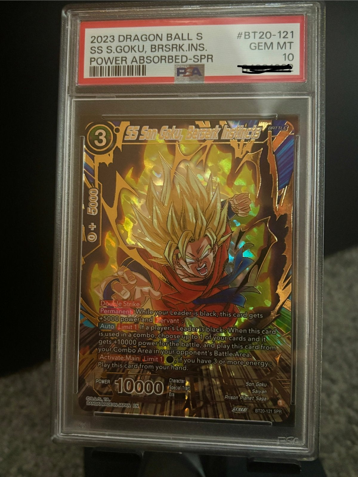 Dragon ball ,Goku SS bt20-121 psa 10, Ophalen of Verzenden, Nieuw