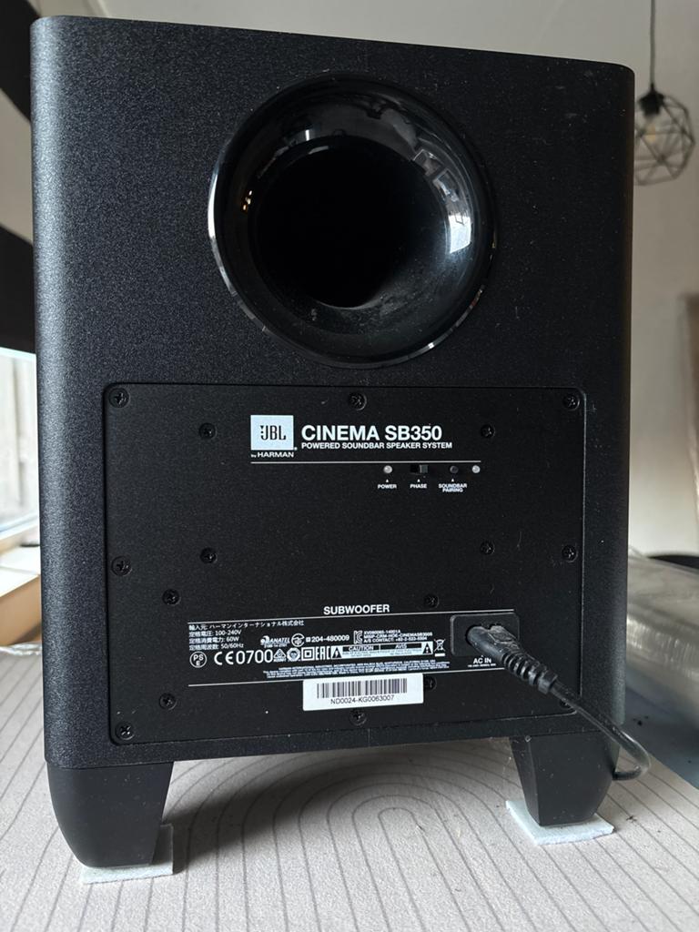 JBL Cinema SB350 Subwoofer, Ophalen of Verzenden, Zo goed als nieuw, 120 watt of meer, Subwoofer