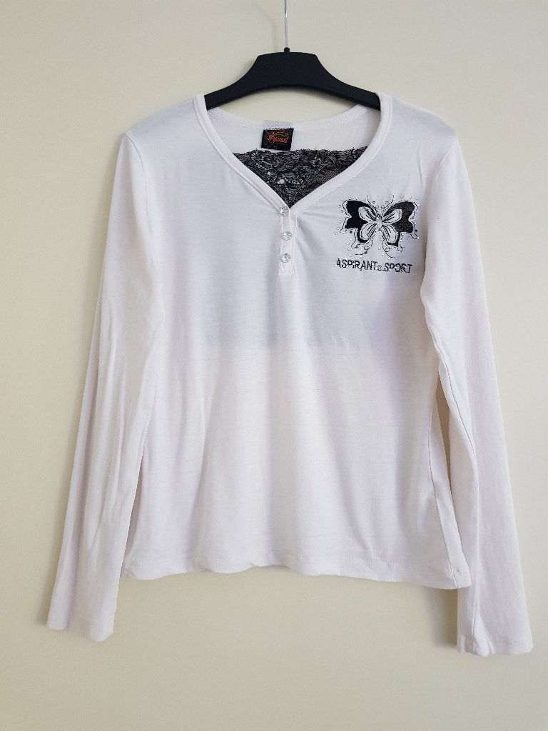 T-shirt voor dames -- maat S / 36 -- merk Aspirant Sport, Kleding | Dames, Aspirant Sport, Wit, Ophalen of Verzenden, Zo goed als nieuw